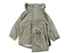 Lil Atelier dried sage rainwear with pants and jacket